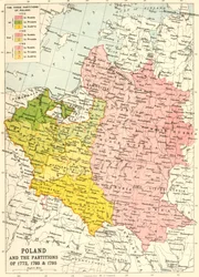 Polsko a rozdělení 1772, 1793 & 1795, c1920.