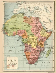 Politická mapa Afriky, 1914, 1920.