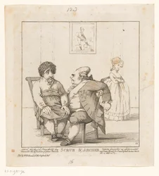 Spotprent Charles Fox a Frederick North, 1783 Scrub & Archer (název na objektu)