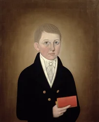 Chlapec drží knihu, c.1810