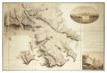Plán okolí English Harbour, Antigua, asi 1782 (tuš a wash, členěno a podloženo)