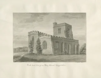 Arley Church: sépiová kresba, 1846
