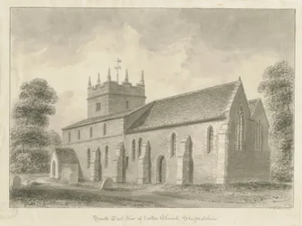 Colton Church: sépiová kresba, 1842