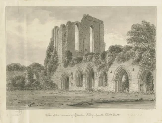 Croxden Abbey: seepiapiirustus