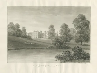 Enville Hall: sépiová kresba