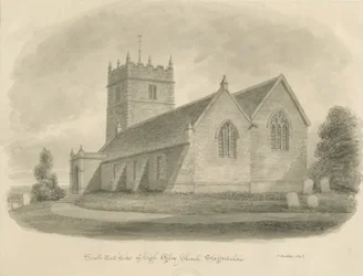 High Offley Church: sépiová kresba