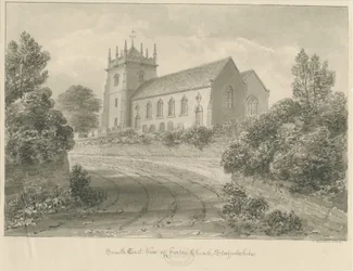 Horton Church: sépiová kresba