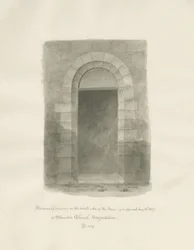 Interiér kostela Standon: sépiová kresba, 24. května 1847 (kresba)