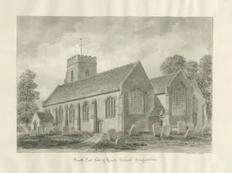 Kinver Church: sépiová kresba
