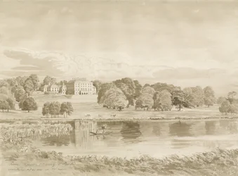 Patshull House: sépiová kresba, 26. srpna 1820