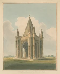 Wiltshire – katedrála v Salisbury – veranda, 1800
