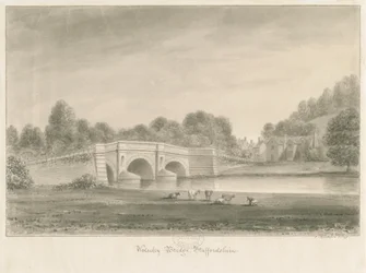 Wolseley Bridge: sépiová kresba