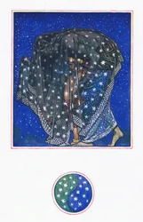 Snění: Zamur-u-Din: Po tisíc let pod tisíc nebes sem noc přivedla muže, ilustrace z The Garden of Kama (a další texty z Indie), 1920