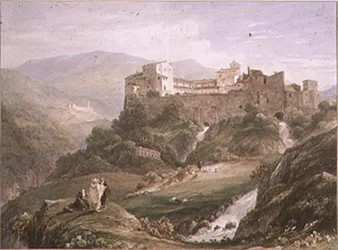 Italská krajina s klášterem