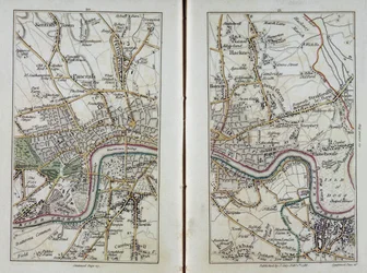 Mapa východního Londýna, desky 20-21, z 