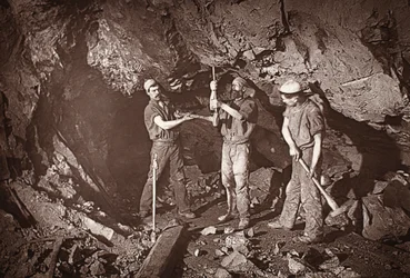 Boring an Upper, East Pool Mine, ilustrace z 