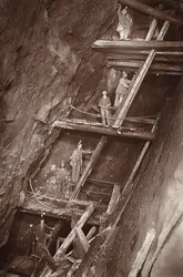 The Man Engine at Dolcoath Mine, ilustrace z 
