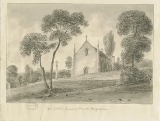 Cresswell - katolická kaple v Draycott-in-the-Moors, 1841