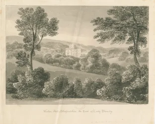 Wootton Lodge: sépiová kresba, 1841