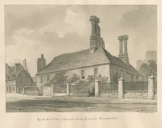 Worcestershire - Droitwich - Staynors Court: sépiová kresba, 1833