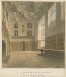 Yorkshire - York - interiér Heslington House, 1818