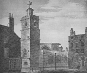 Kostel svatého Bartoloměje Menšího, City of London, c1830 1906