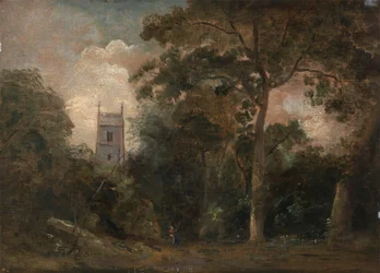 Kostel ve stromech, ca. 1800.
