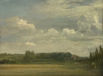 East Bergholt Common, Pohled směrem k faře, 18. srpna 1813