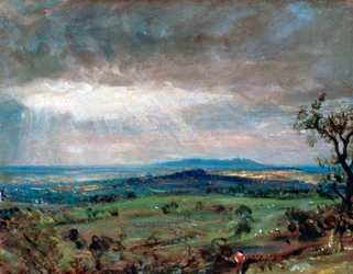 Hampstead Heath with Harrow in the Distance, c1821