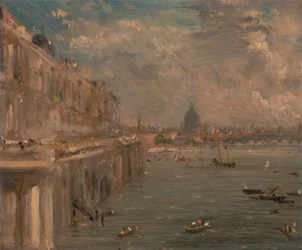 Somerset House Terrace z mostu Waterloo Bridge