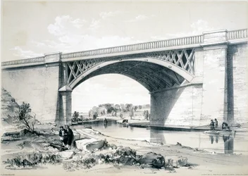 Nash Mill Bridge, poblíž Kings Langley, Hertfordshire, 1839