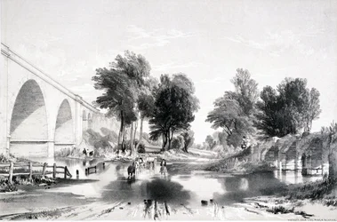 Viadukt přes řeku Blythe, Londýn a Birminghamská železnice, 1839