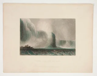 Niagarské vodopády z trajektu, ilustrace pro Nathaniela Parkera Willise