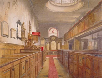 Interiér Nejsvětější Trojice, Minories, Londýn, 1881