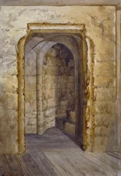Interiér krvavé věže v Tower of London, 1884.