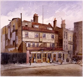 Old George Inn, Trinity Square, Londýn, 1883