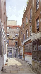 Pohled na Apollo Court, Fleet Street, City of London, 1880
