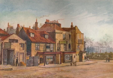 Pohled na Lawrence Street, Chelsea, Londýn, 1882