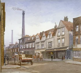 Pohled na Mint Street, Southwark, Londýn, 1884