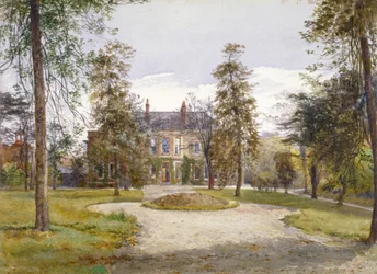 Pohled na Stockwell Park House ze zahrady, Lambeth, Londýn, 1887