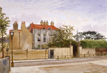 Pohled na Turret House, Lambeth, Londýn, 1880.