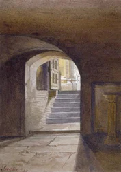 Pohled na kapli svatého Petra ad Vincula v Tower of London, 1884