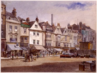 Whitechapel High Street, Stepney, Londýn, 1884