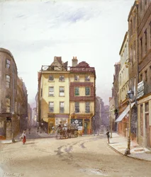 Wych Street a Holywell Street, Westminster, Londýn, 1881