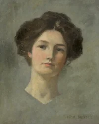 Portrét dámy, cca 1900 (olej na plátně)