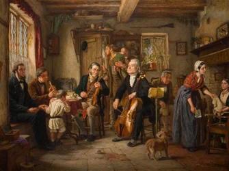Filharmonická zkouška na statku, 1860