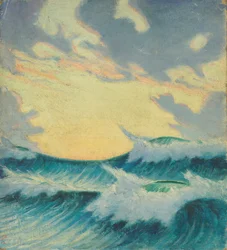 Mořská krajina, konec 19. století - polovina 20. století (olej na plátně)