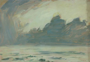 Mořská krajina, konec 19. století - polovina 20. století (olej na papíře)