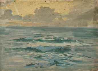 Mořská krajina, konec 19. století - polovina 20. století (olej na papíře)