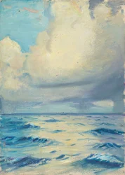 Mořská krajina, konec 19. století - polovina 20. století (olej na papíře)